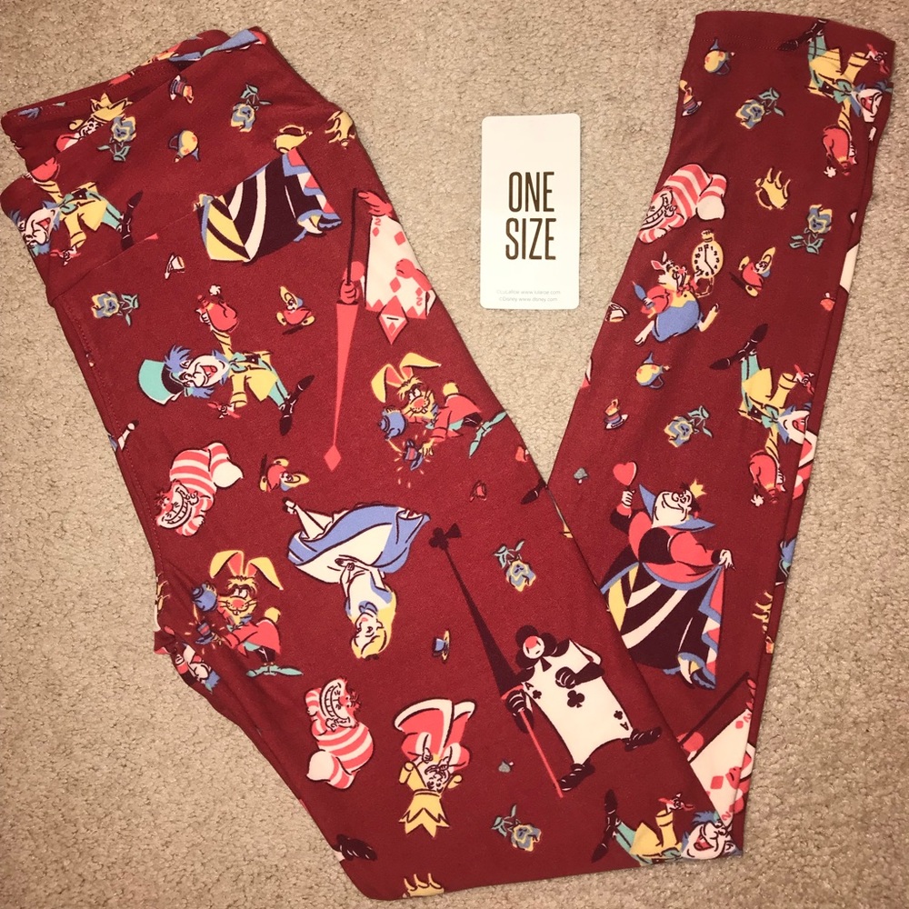 NWOT! LuLaRoe Disney Alice in Wonderland Leggings